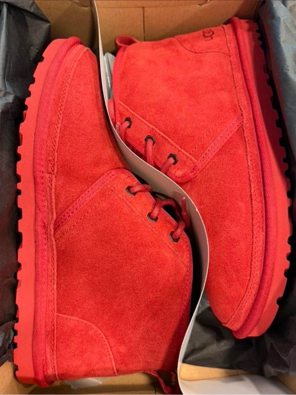 Red UGG Suede Chukka Boots - Classic Casual Style